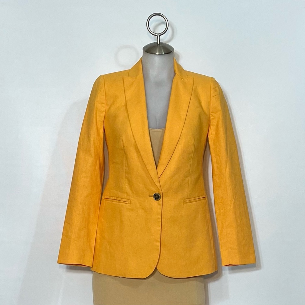 J Crew Women's Yellow Blazer size 00 gently used.